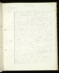 Ms 1-1942, p.91 Page de Women in Fiction, publié sous le titre Une chambre à soi, 1929